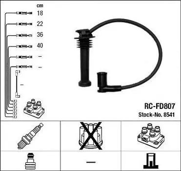 ВЫСОКОВОЛЬТНЫЕ ПРОВОДА RC-FD807