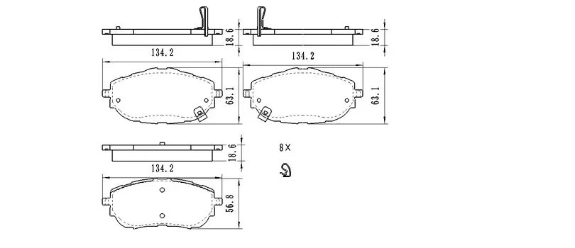 WINKOD КОЛОДКИ ДИСКОВЫЕ | ПЕРЕДНИЕ TOYOTA COROLLA (13-)
