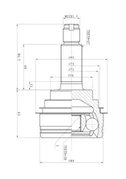 WINKOD КОМПЛЕКТ ШРУС 27X30X56 /SUBARU IMPRESA/LEGASY 1.6-2.0 4WD 89&gt;