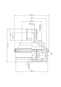 WINKOD VW-028A ШРУС 38|27|60,2 ABS|48 (OUTER) FULL KIT VOLKSWAGEN TRANSPORTER (90-)