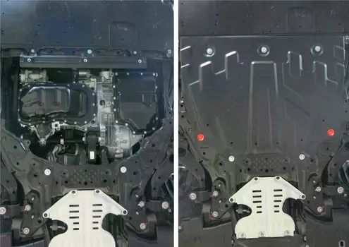 ЗАЩИТА КАРТЕРА + КПП + КОМПЛЕКТ КРЕПЕЖА, АВТОБРОНЯ, СТАЛЬ, MAZDA 6 2018-,V - 2.0 2.5/MAZDA 3 2016-2018,V - 1.5 1.6 2.0/MAZDA 3 2013-2016,V - 1.5 1