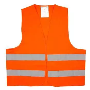 Жилет со светоотражающими полосами, взрослый, р. XL (65х65 см), оранжевый