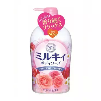 Cow Bouncia Milky Body Soap Молочное мыло для тела с аминокислотами шелка и ароматом цветов ,550 мл