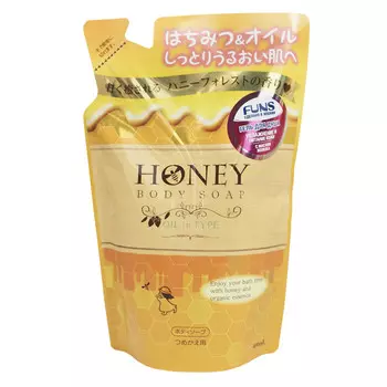 Funs Honey Oil Гель для душа увлажняющий с экстрактом меда и маслом жожоба ЗБ, 400 мл