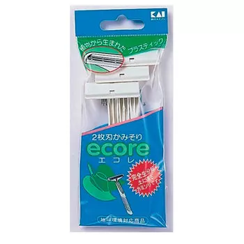 KAI Ecore - 2 лезвия безопасная мужская одноразовая бритва 3 шт