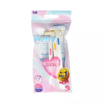 KAI PRETTY бритва безопасная женская одноразовая 1 лезвиe, 3 шт