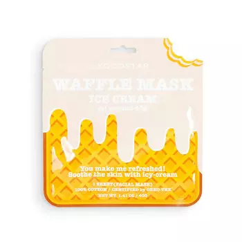 Kocostar Освежающая и смягчающая вафельная маска для лица «Сливочное мороженое» / Waffle Mask Ice Cr