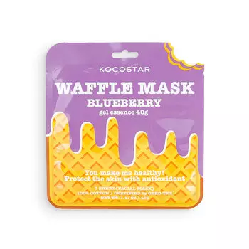 Kocostar Противовоспалительная вафельная маска для лица «Черничное наслаждение» / Waffle Mask Bluebe