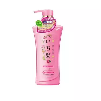 Kracie "Ichikami" Шампунь для придания объема поврежденным волосам с ароматом граната, 480 мл