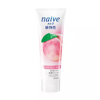 Kracie Naïve Пенка для умывания с экстрактом листьев персикового дерева, 130 гр