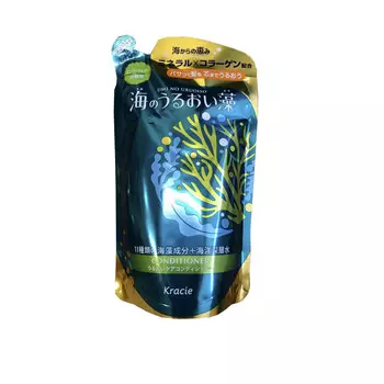 Kracie UmiNoUruoiSou Бальзам-ополаскиватель восстанавливающий с экстрактами морских водорослей и протеином жемчуга ЗБ, 420 мл