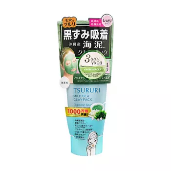 Tsururi Крем-маска для лица с белой глиной, коралловой пудрой и морскими водорослями, 150 г