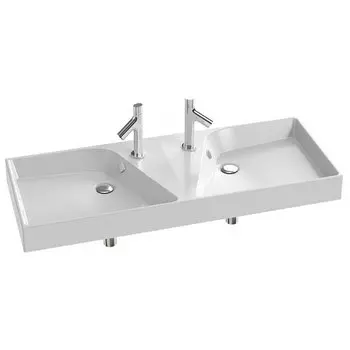 Раковина Jacob Delafon Rythmik 120 EXM112-00 двойная Белый