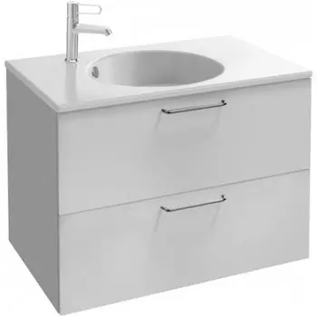Тумба под раковину Jacob Delafon Odeon Rive Gauche 80 EB2522-R9-N18 подвесная Белая ручки Черные