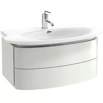 Тумба под раковину Jacob Delafon Presquile 100 подвесная 2 ящика Белый глянец