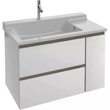 Тумба под раковину Jacob Delafon Soprano 96 подвесная 3 ящика Черное дерево