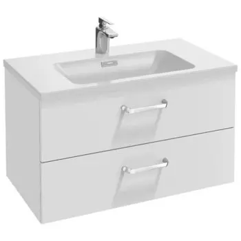 Тумба под раковину Jacob Delafon Vox 80 2 ящика изогнутые ручки Ореховое дерево