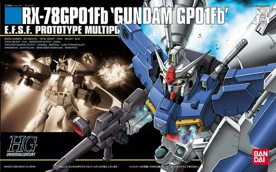 0083 Stardust Memory HGUC 018 RX-78GP01Fb GP01Fb Комплект для модели Зефирантес 1/144