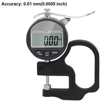 0.01/0.001mm Digital Thickness Tester Range 0-12.7mm Thickness Measuring Tool Thin Film 0.01mm