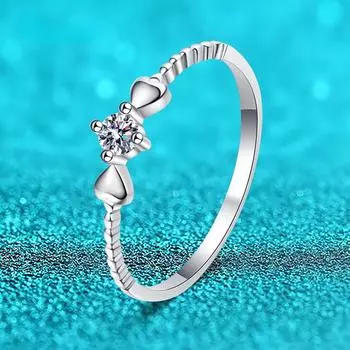 0,056-0,1CT 3 мм VVS Муассанит штабелируемые кольца для женщин женское обручальное кольцо с бриллиантами S925 ювелирные изделия из стерлингового серебра 5.25&US size