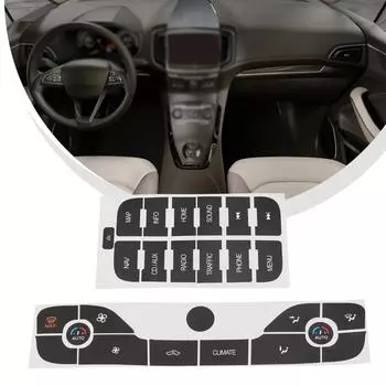 0 0 0 0 0 0 Stickers To Repair The Buttons Radio +AC Repair Sticker For FORD For S-Max 2011 Stickers To Repair The Buttons Radio CHINA