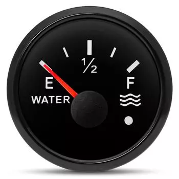 0-190 Ohm Water Float Sensor+Water Level Gauge 7 Color LED 52mm Water Tank Meter Indicator with Alarm For Car Camper Yacht 9-32V
