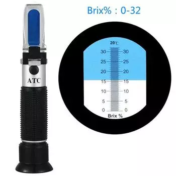0-32% Brix Сахар Вино Пиво Фрукты Шкала Рефрактометр Спиртомер Тестовый Набор Инструментов onesize