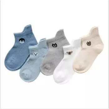 0-3Y 5 Pairs Pack newborn infant socks summer digital color matching baby socks S (1-3Y)