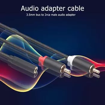 0,4 м RCA кабель 2 RCA штекер-гнездо 3,5 мм адаптер аудиокабель шнур