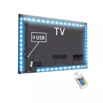 0,5 м, 1 м, 2 м, 3 м, 4 м, 5 м USB светодиодная лента RGB, белый/теплый белый свет, подсветка для телевизора/ПК 2835SMD 0.5M белый
