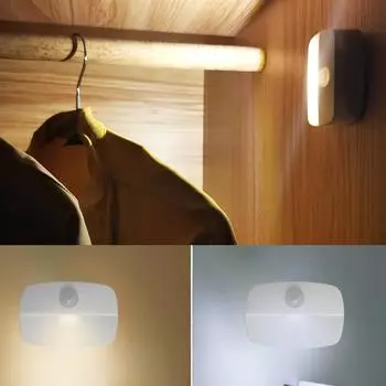 0.5W LED Night Light Wireless Intelligent Night Lamp with Self-adhesive PIR Infrared Motion Sensor Wall Night Light Smart Home