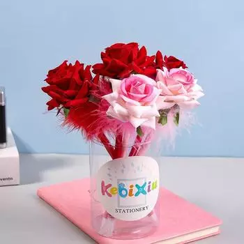 0,7 мм синие чернила, подпись, нейтральный карандаш для Дня матери, цветочные карандаши, флокированная розовая ручка, шариковые ручки