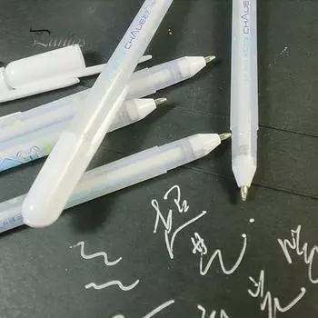 0,8 мм белые чернила фотоальбом гелевая ручка школьные канцелярские принадлежности для письма подарок