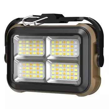 1000LM COB Work Light Solar Rechargeable Floodlight Back with Magnetic TYPE-C Rechargeable Camping коричневый