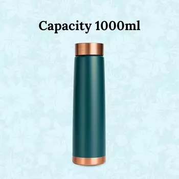 1000ml Pure Copper Water Bottle, Leak Proof, Durable & Rust-Resistant Tamba Bottle, 100% Copper Water Bottle for Office, Gym, Yoga, Trekking