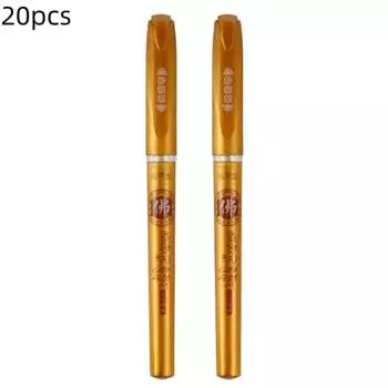100/20 pcs Smooth Glitter Gold Pen Refills Large Capacity Scripture Copying Penholder Art Drawing penholder 20pcs