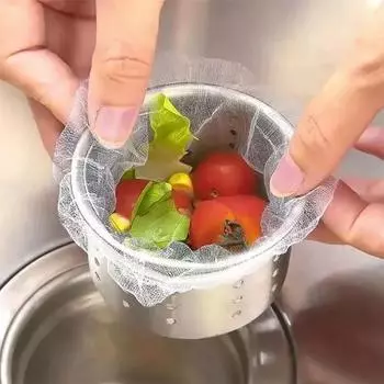100/30 шт. одноразовые сетчатые мешки для фильтра раковины кухонные канализационные сливы дренажное отверстие антиблокировочный мешок для мусора бассейн чистые сетчатые фильтры About 9X9cm