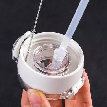 100/5PCS Drinking Straw Cleaning Brush Kit Reusable Tube Pipe Cleaner Brushes Nylon Long Handle Baby Cup Bottles Washing Brush Length about 17cm