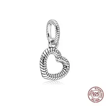 100% 925 пробы серебряная цепочка полые ключицы бусины подвеска подходит модный браслет с подвесками изготовление для женщин своими руками модные ювелирные изделия