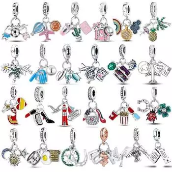 100% 925 серебряный воздушный шар самолет солнце Pendan Diy изготовление ювелирных изделий для женщин