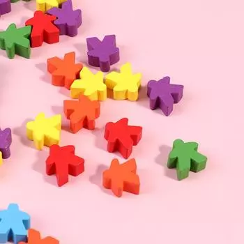 100 деревянных дополнительных битов для настольной игры Meeples, 16 мм, пешки, шахматные фигуры, оптовая замена one size