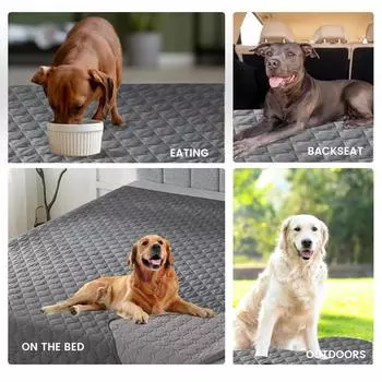 100% Double-Sided Dog Bed Cover Pet Blanket Sofa Couch Furniture Protector for Kids Children Dog Cat, Reversible 30x30inch серый