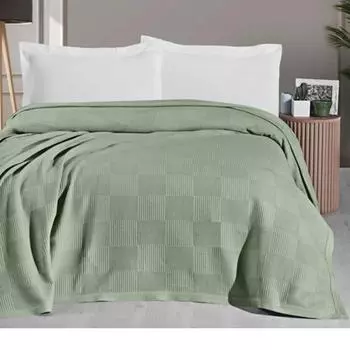 100% хлопок, размер King Size 240 x 260 см, универсальное покрывало пике, летнее одеяло, летнее покрывало
