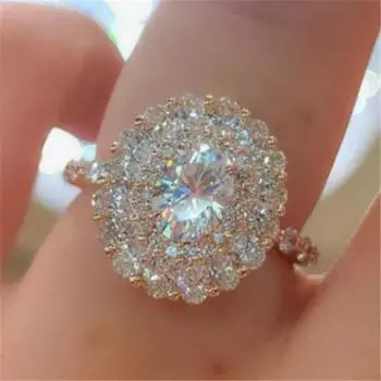 100% настоящее кольцо из 14-каратного розового золота, натуральный 3-каратный розовый кварц, драгоценный камень, свадебные украшения, невидимая оправа, кольца с желтым топазом 6 розового золота