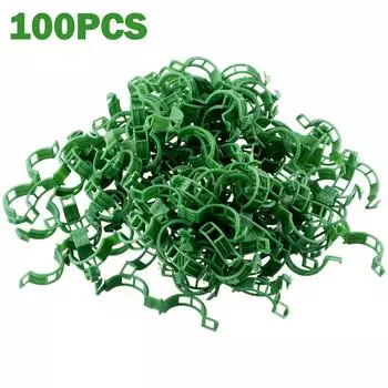 100 PCS Plant Support Clips Plastic Ties Trellis Stake Clip Garden Veggie Tomato Greenhouse Holders For Garden Tool Accessories