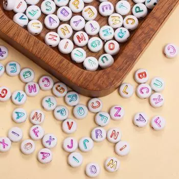 100 шт. 7 мм бусины с буквами AZ для изготовления ювелирных изделий своими руками браслет аксессуары ручной работы модный материал