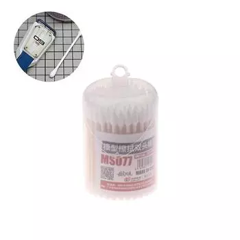 100 шт. Gundam Model Hobbies Diy Ms-077 Двусторонний ватный тампон Модель Инструмент для очистки линии проникновения onesize