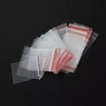 100 шт. многоразовые пластиковые пресс-пакеты с прозрачным уплотнением, полиэтиленовая сумка для хранения ювелирных изделий