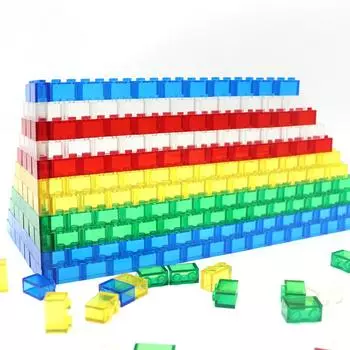 100 шт. MOC, прозрачные 1x2 точки, толстые строительные блоки, классические кирпичи «сделай сам», аксессуары, детали игрушек для детей