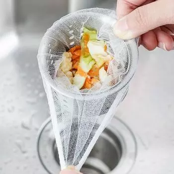 100 шт. одноразовые фильтры для кухонной раковины, антиблокировочный мешок для мусора, сетчатый мешок для сита, сетчатый фильтр для раковины, сетка для мусора, 100 шт.